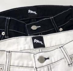 STEALMEANING kei ホワイト ステッチデニムのサムネイル