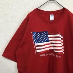 アメリカ古着　tシャツ プリント　アメリカ国旗　L 2055