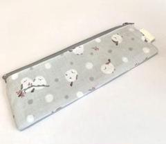 ハンドメイド　ペンケース　　　　　　メガネケース　シマエナガ