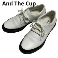 【美品】And The Cup ホワイト/ブラック　ゴルフ　ビブラムソール