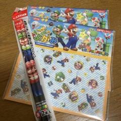 スーパーマリオ折り紙2セット+赤鉛筆2本