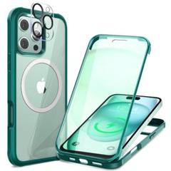 iPhone 14 Pro Max 用 ケース クリア 全面保護 グリーン