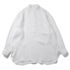 comoli 25ss リネンwクロスプルオーバーシャツ　3