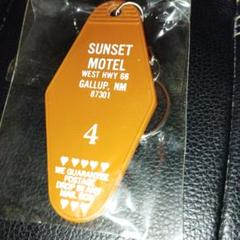 Route66に現存するモーテルキー 4号室 SUNSET MOTEL