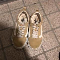 国内正規品 Vans オールド スクール ベージュ キッズ ジュニアスニーカー18cm 超美品