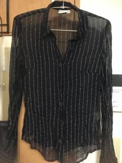 MOSCHINO ネイビー ストライプ シャツ
