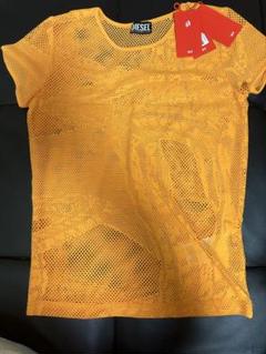 新品タグ付きディーゼルメッシュTシャツオレンジL