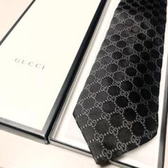 GUCCI グッチ gg ネクタイ グレー ブラック