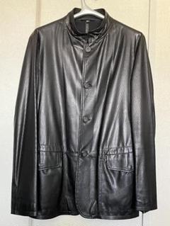 最高級ライン　GIORGIO ARMANI　本革ジャケット ラムスキン　黒 最高級ラインGIORGIO ARMANI本革ジャケット ラムスキン