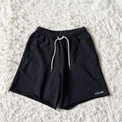 美品 CELINE エディ期 ショート ハーフ パンツ スウェット CELINE セリーヌ 21SS Embroidered Shorts エンブロイダリー