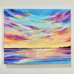 sunset＊絵画 原画 風景画 海 夏 夕日 ハワイ 沖縄 朝日 - メルカリ