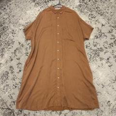 美品　グランマママドーター　フレンチスリーブシャツワンピース　半袖