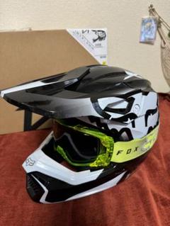 FOXオフロードヘルメットV1PILOT ゴーグルセット
