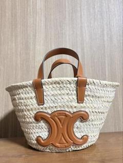 セリーヌかごトートバッグ エンボスロゴ付き