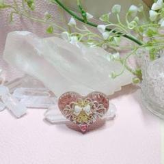 癒しのオルゴナイト❤️ストロベリークォーツ＋ピンクトルマリンのハート型♡