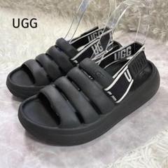 美品　UGG アグ♡スポートイヤー　厚底サンダル　スポーツサンダル　黒　23.0