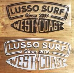 LUSSO SURF ルッソサーフステッカー　ホワイト&ブラック2枚セット