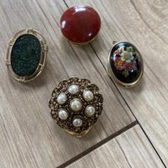 昭和レトロ　 アクセサリースカーフクリップペンダントトップ 4個