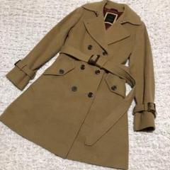 美品 サンヨー トレンチコート ベルト付き ベージュ ウール100% ロング ...