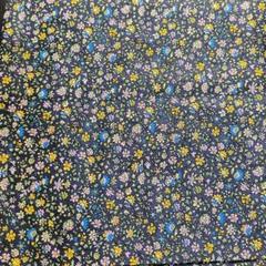 花柄綿プリント生地