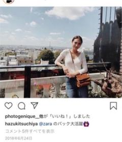 土屋巴瑞季 愛用 ザラ ショルダーバッグ