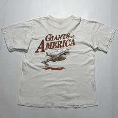90s スクリーンスターズ ビンテージTシャツ XL 白 戦闘機 6627