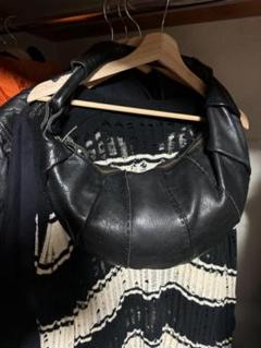 Vintage 黒クロワッサンレザーバッグ