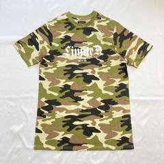 メンズカモフラ柄クルーネックTシャツ半袖Tee 1点のみグリーンのサムネイル