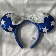 アクアスパンコールカチューシャ ディズニー カチューシャ 水色 キラキラ スパンコール - メルカリ