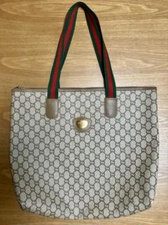 【廃盤】OLD GUCCI PLUS GGパターン シェリーライン トートバッグ GG 【質Shop天満屋】【必見】GUCCI(グッチ) GUCCI Plus オールド