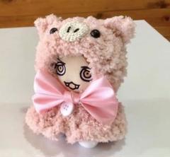 選べる推しカラーリボン！ちびぬい　ぶたさんポンチョのサムネイル