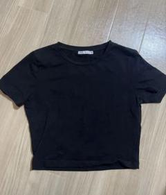 ZARA ブラック　クロップド 半袖Tシャツのサムネイル
