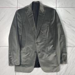t*n様 黒タグ BRIONI ベロア ジャケット コットン ピークドラペル グ 黒タグ BRIONI ベロア ジャケット コットン ピークドラペル