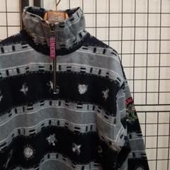 90's DESCENTE Total Pattern P/O Fleece
