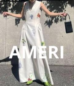 AMERI ★ ELEANOR LINEN LIKE DRESS ブラック Ameri ELEANOR LINEN LIKE DRESS ブラック