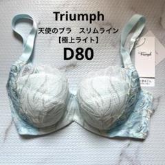 トリンプ 天使のブラ　スリムライン　極上ライト594 D80　ブルー　ブラのみ