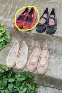 しまむら 青木美沙子m♡petit赤、バレエシューズ - メルカリ