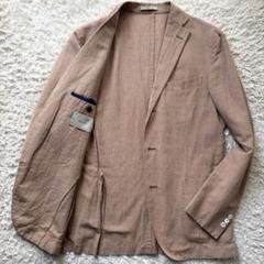 激安人気新品 テーラード BOGLIOLI ☆リネン混☆ DOVER 茶 シングル 千鳥格子 ジャケット・アウター