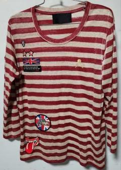 ロエン　Roen 豪華ワッペン 七分袖Tシャツ　48 L