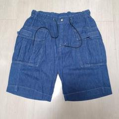ビームス別注オアスロウ デニム カーゴ ショートパンツ インディゴブルー 美品