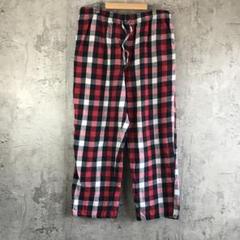 A4701古着　パジャマパンツ　チェック　赤　黒　白　90s Y2K