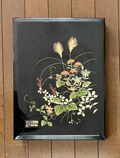 長期保管未使用品】会津漆器黒華10.0加伏文庫手描蒔絵箱 日本