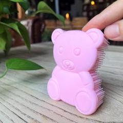 ピンクのくま　触覚用ブラシ、シャワーブラシ、バスブラシ、マッサージブラシ