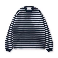 トップス everyone border long sleeve t-shirt everyone border long sleeve tee shirt (NAVY) | everyone