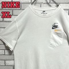 NIKE☆ナイキ☆ポケット付き Tシャツ ワンポイント 半袖 XL ホワイト