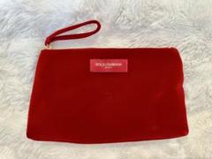 DOLCE & GABBANA ノベルティ　ベロア レッドポーチ