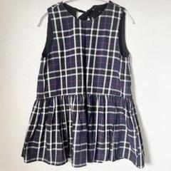 ZARA zara ザラ　チュニック　チェック　リボン　ノースリーブ　M