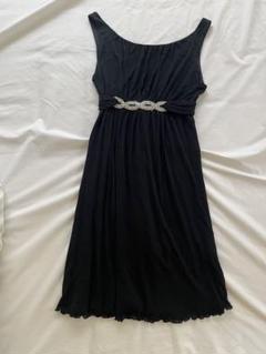 Sov.ソブ♡ビジューシルクワンピース¥3万美品ルシェルブルーZARAザラ