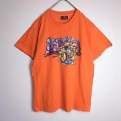 Tシャツ (L) プリントデザイン TEN TEN TEN オレンジ系 古着