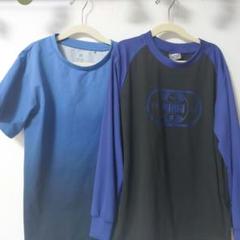 美品 PUMA UNIQLO Tシャツ サイズ140 青/黒 セット